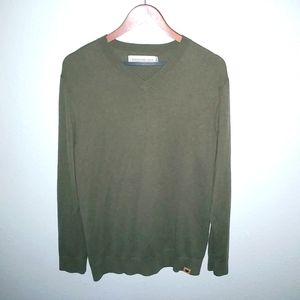 Obermeyer L Mens Merino Wool Blend Pullover V-Neck Sweater